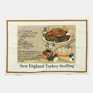 Paño De Cocina Receta de Relleno de Pavo de Nueva Inglaterra