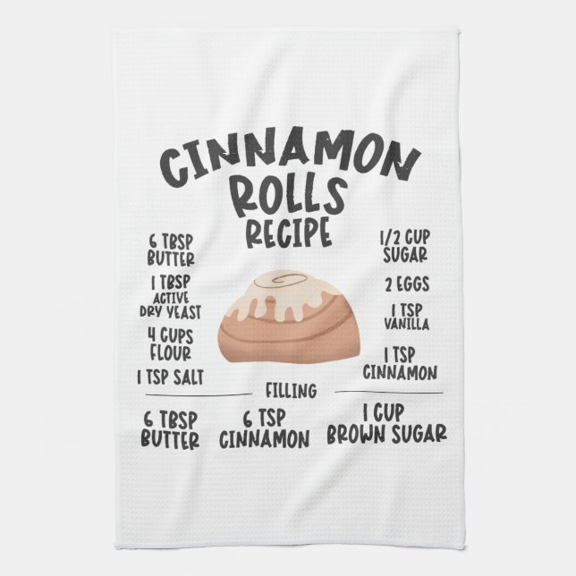 Paño De Cocina Receta de rodaje de canela (Vertical)