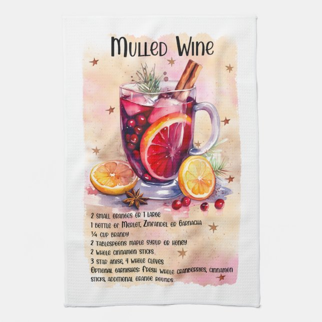 Paño De Cocina Receta de vino mullido (Vertical)