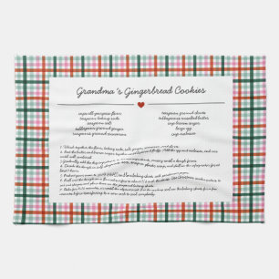 Paño De Cocina Receta Especial de Abuela Navidad Recuerdo