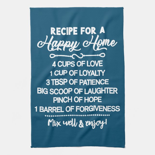 Paño De Cocina Receta Especial inspiradora Para Un Hogar Feliz (Vertical)