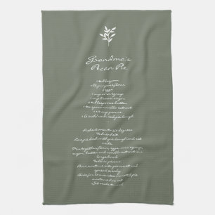 Paño De Cocina Receta familiar de la abuela Keepsake Personalizad