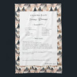 Paño De Cocina Receta familiar Heirloom Mountain Trees<br><div class="desc">Mantén la receta de la familia con toalla de té. Comparte la receta de guindilla de Jim tío o el plato favorito de la tía Aggie de acción de gracias de todos los tiempos. El diseño elegante y sencillo de las plantillas se puede ajustar fácilmente para compartir las recetas de...</div>
