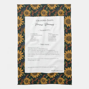 Paño De Cocina Receta familiar Heirloom Sunflower Rustic