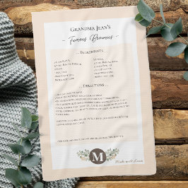 Paño De Cocina Receta familiar Keepsake Heirloom