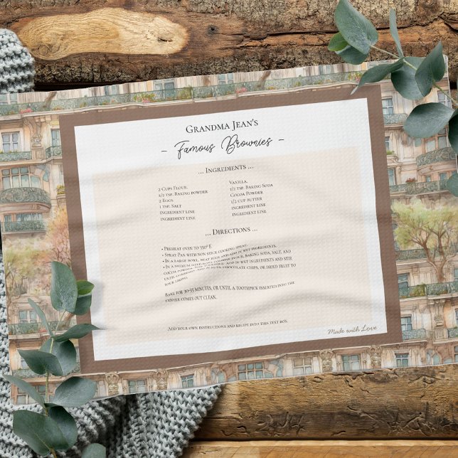 Paño De Cocina Receta familiar Keepsake Patrón de apartamento (Subido por el creador)