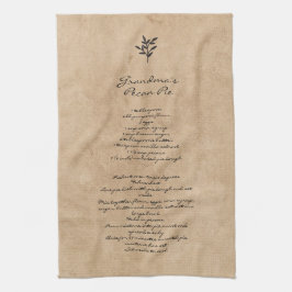 Paño De Cocina Receta familiar Keepsake Personalizado Textos