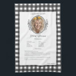 Paño De Cocina Receta familiar Keepsake Photo Gingham Kitchel Toa<br><div class="desc">Mantén la receta de la familia con toalla de té. Comparte la receta de guindilla de Jim tío o el plato favorito de la tía Aggie de acción de gracias de todos los tiempos. El diseño elegante y sencillo de las plantillas se puede ajustar fácilmente para compartir las recetas de...</div>