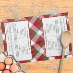 Paño De Cocina Receta familiar Keepsake vacaciones de color verde<br><div class="desc">Personalizar esta receta familiar Keepsake Red Green Plaid Holiday cocina toalla de regalo de vacaciones para celebrar amigos, familia o una de sus personas favoritas. Este regalo personalizado le hace un regalo a los Navidades personalizados. A familia y amigos les encantará esta receta familiar Keepsake Red Green Plaid Holiday toalla...</div>