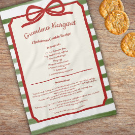 Paño De Cocina Receta favorita de galletas de Navidad de la abuel