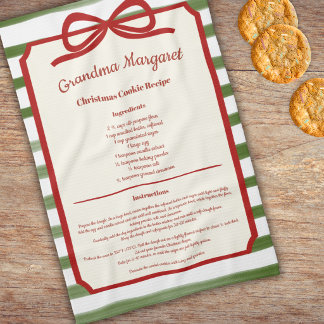 Paño De Cocina Receta favorita de galletas de Navidad de la abuel