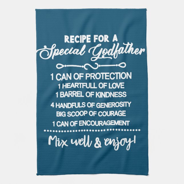 Paño De Cocina Receta inspiradora Para Un Padrino Especial (Vertical)