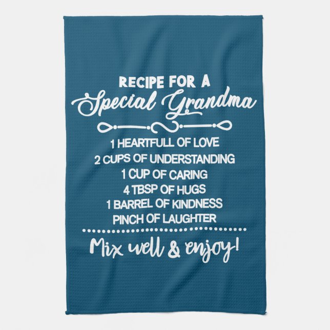 Paño De Cocina Receta inspiradora Para Una Abuela Especial (Vertical)