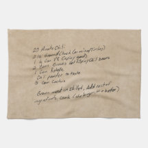 Receta manuscrita Familia Keepsake Personalizado
