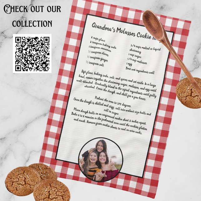 Paño De Cocina Receta manuscrita Keepsake Búfalo Rojo Añadir foto (Subido por el creador)