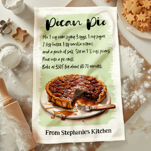 Paño De Cocina Receta Pecan Pie personalizada