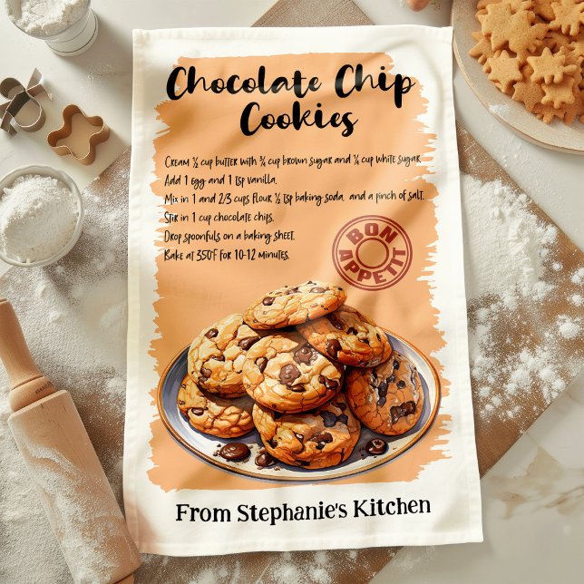 Paño De Cocina Receta personalizada de cookies de chocolate (Subido por el creador)