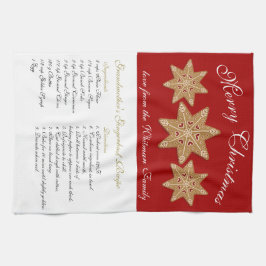 Paño De Cocina Receta Roja de Navidad Alegre