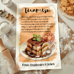 Paño De Cocina Receta Tiramisu personalizada<br><div class="desc">Añada un toque italiano dulce a su cocina con esta toalla de cocina personalizada Tiramisu Recipe. Con la amada receta clásica de tiramisú, esta toalla no sólo es práctica, sino que también hace una deliciosa adición a la decoración de la cocina. Personalizar con tu nombre o un mensaje especial, lo...</div>