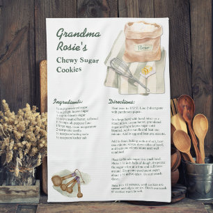 Paño De Cocina Recetas Personalizadas de Galletas de Azúcar de Ab