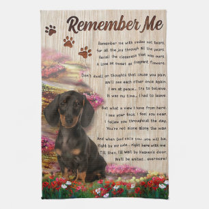 Paño De Cocina Recordar Me Dachshund