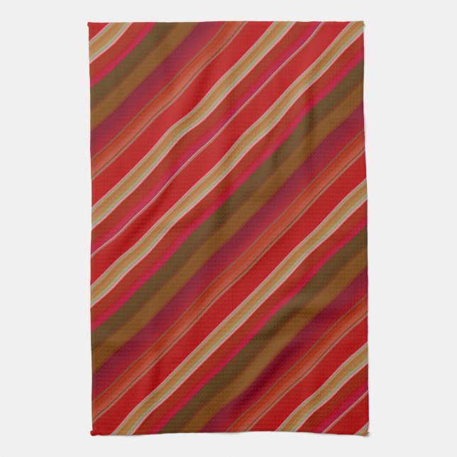 Paño De Cocina Red and Gold Stripes (Vertical)