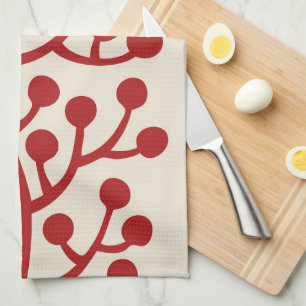 Paño De Cocina Red Berry Vine
