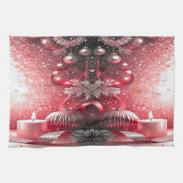 Paño De Cocina Red Candles Christmas Holiday Kitchen Towel