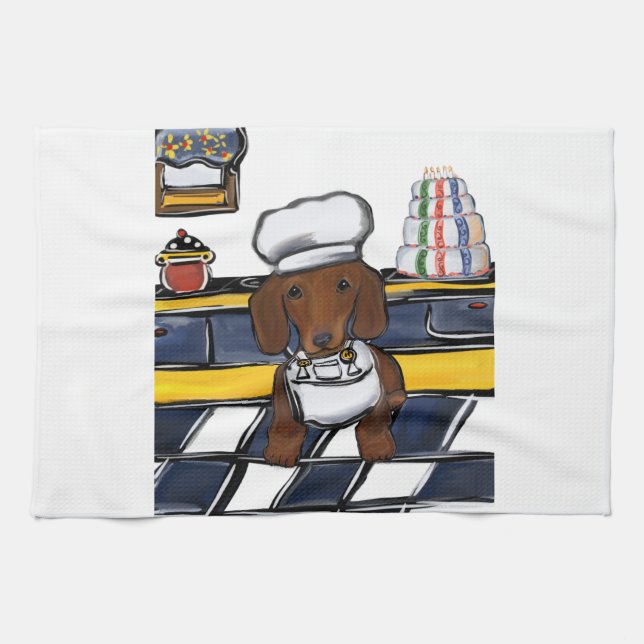 Paño De Cocina Red Doxie Chef (Horizontal)