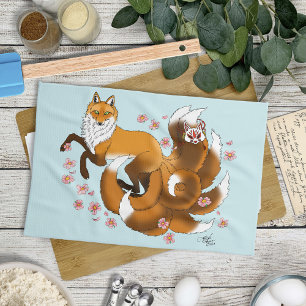Paño De Cocina Red Fox Tails Kitsune Kasai