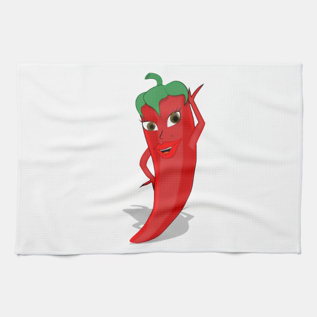 Paño De Cocina Red Hot Pepper Diva (Horizontal)