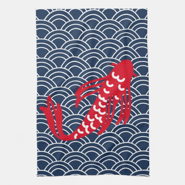 Paño De Cocina Red Koi Fish (Vertical)