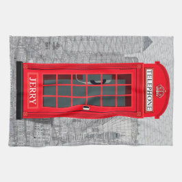 Paño De Cocina Red London Phone Booth Skyline
