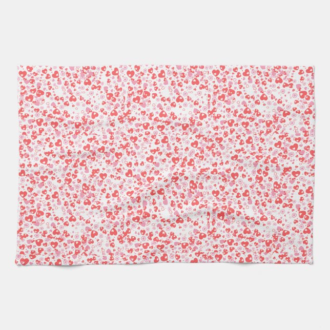 Paño De Cocina Red Love Hearts – Valentine Collection (Horizontal)