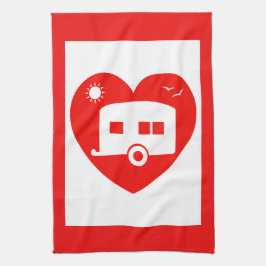 Paño De Cocina Red Love My Caravan Fun Caravan Kitchenware