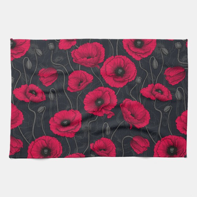 Paño De Cocina Red Poppies (Horizontal)