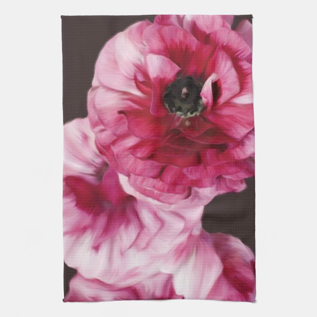 Paño De Cocina Red Ranunculus (Vertical)