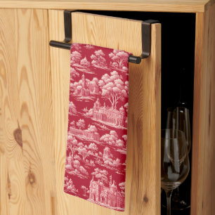 Paño De Cocina Red Toile-de-Jouy