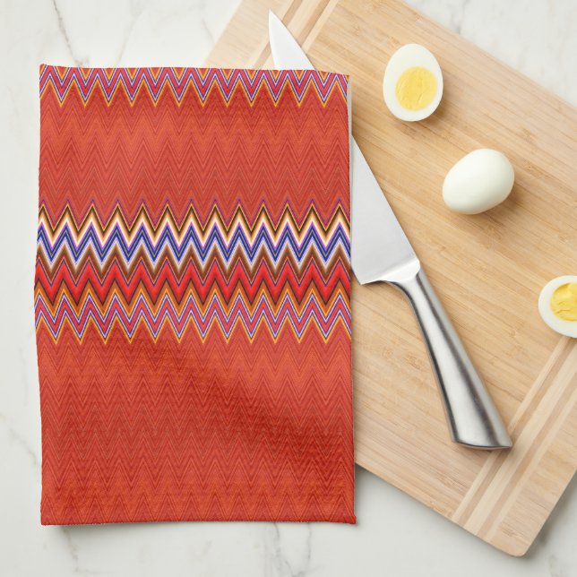 Paño De Cocina Red Zigzag (Doblado Cuarto)