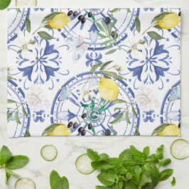 Paño De Cocina Redondo,ornamental ,azulejo español ,mediterráneo