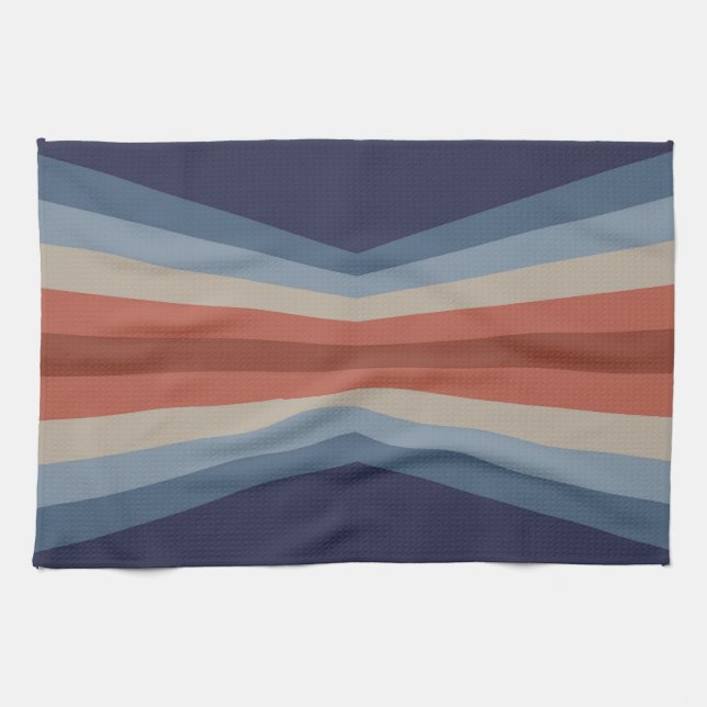 Paño De Cocina Reflejo arcoiris en estilo retro (Horizontal)