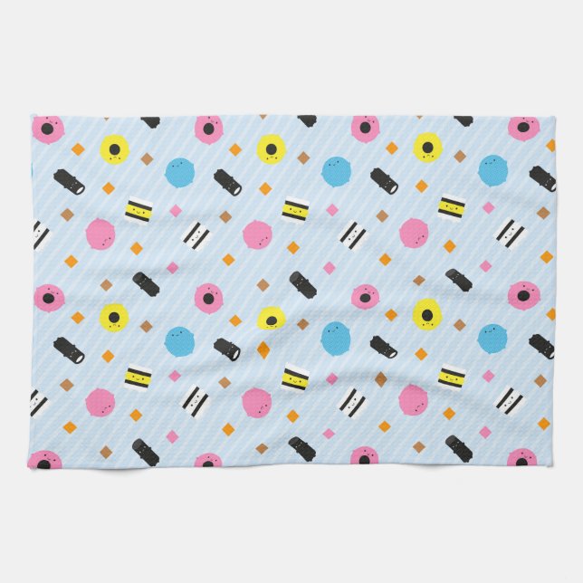 Paño De Cocina Regaliz Allsorts del caramelo de Kawaii (Horizontal)