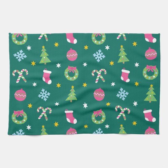 Paño De Cocina Regalo alegre de Navidad (Horizontal)