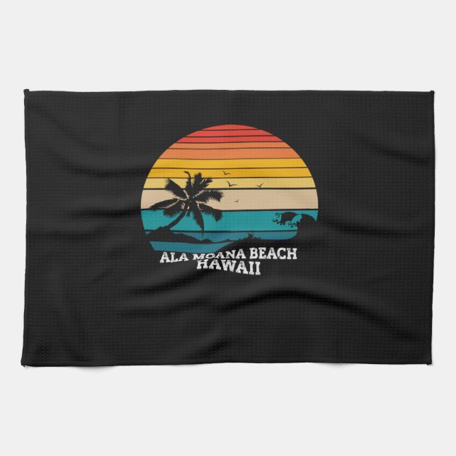 Paño De Cocina Regalo de Ala Moana Beach Hawaii (Horizontal)