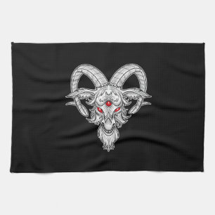 Paño De Cocina Regalo de Blackcraft Guay Baphomet Black Goat Sata