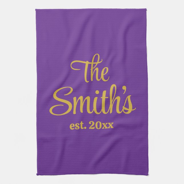 Paño De Cocina Regalo de boda personalizado para Navidades recién (Vertical)