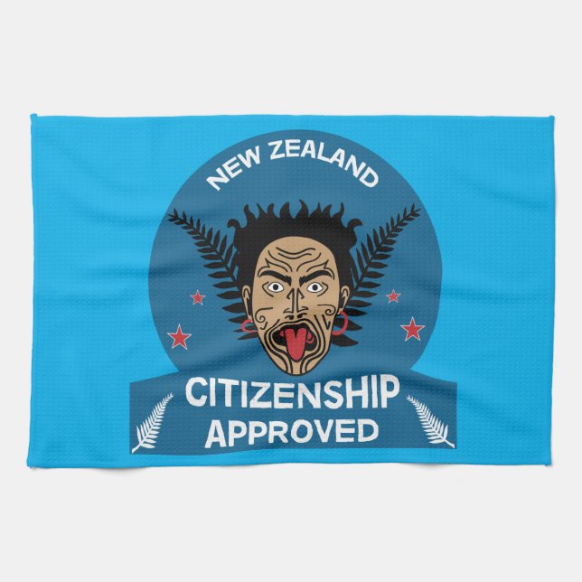 Paño De Cocina Regalo de ciudadanía de Nueva Zelanda | Nuevo ciud (Horizontal)