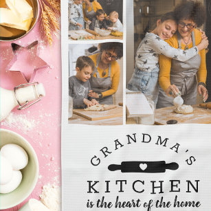 Paño De Cocina Regalo de Collage de fotos de cocina de la abuela