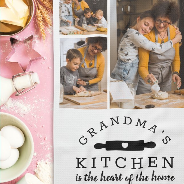 Paño De Cocina Regalo de Collage de fotos de cocina de la abuela (Subido por el creador)