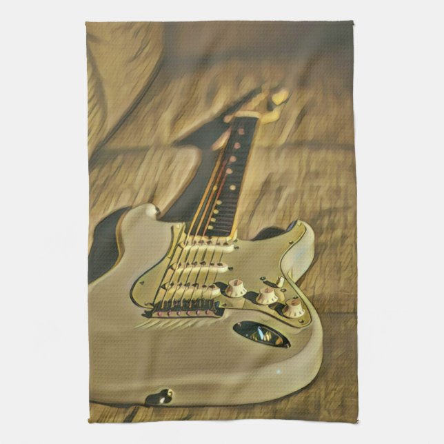 Paño De Cocina Regalo de cumpleaños de Guitariano (Vertical)